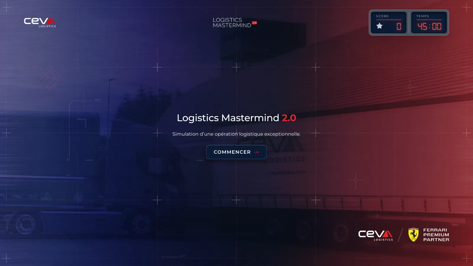 Logistics Mastermind 2.0's welcome