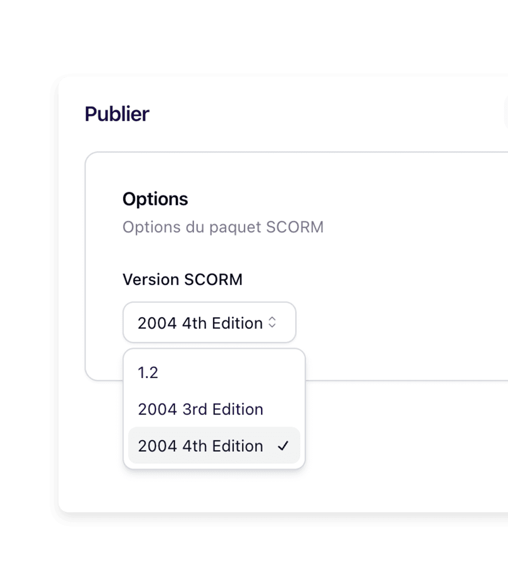 Export SCORM